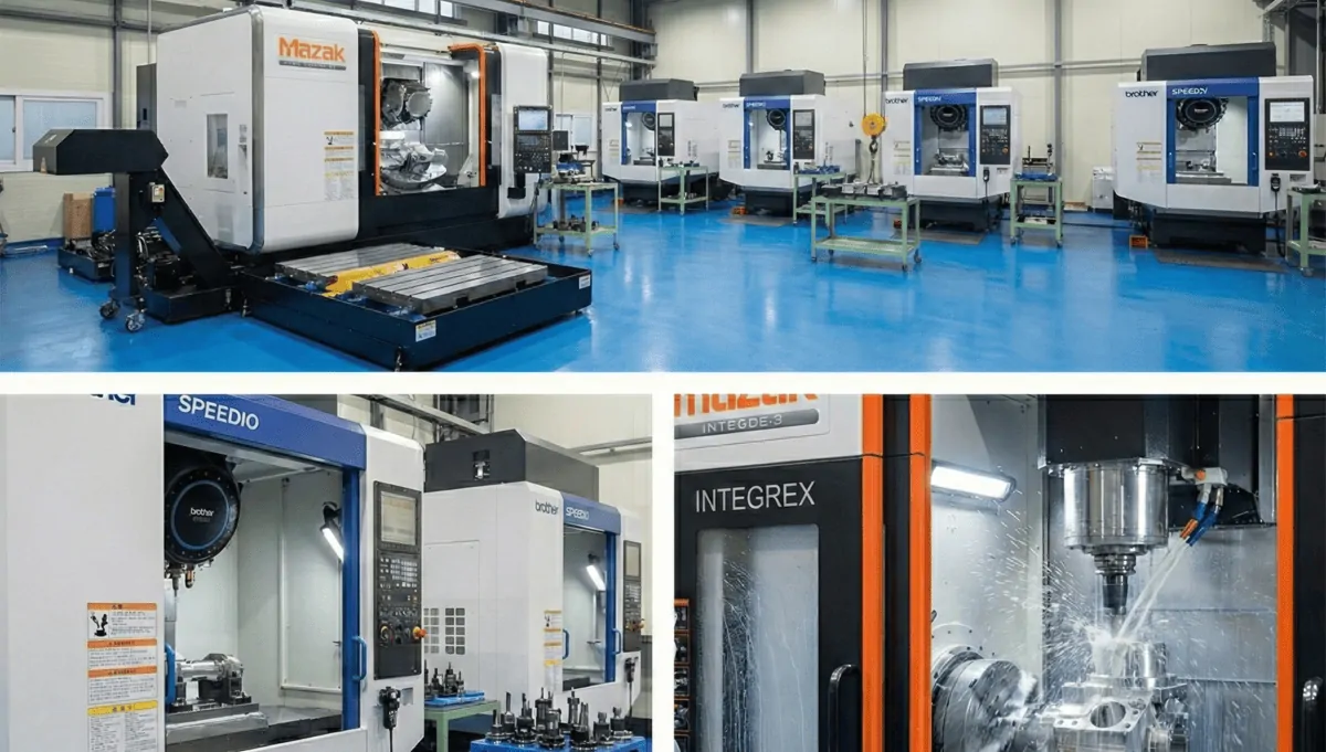 naite tech's 5-axis machining workshop China CNC machining factory with 5-axis machines